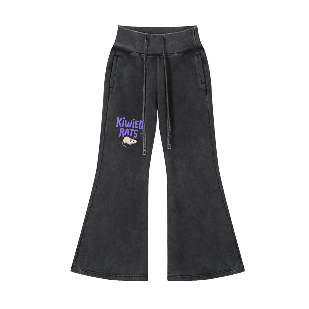 Kiwied Rats Flared Fleece Pants