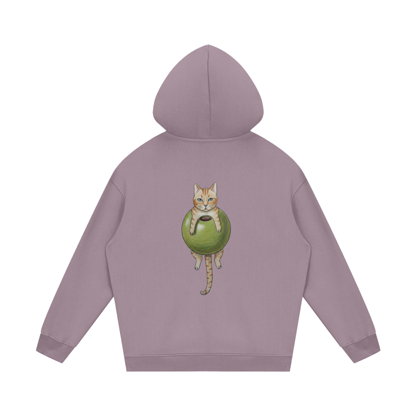 Cat In An Olive Hoodie