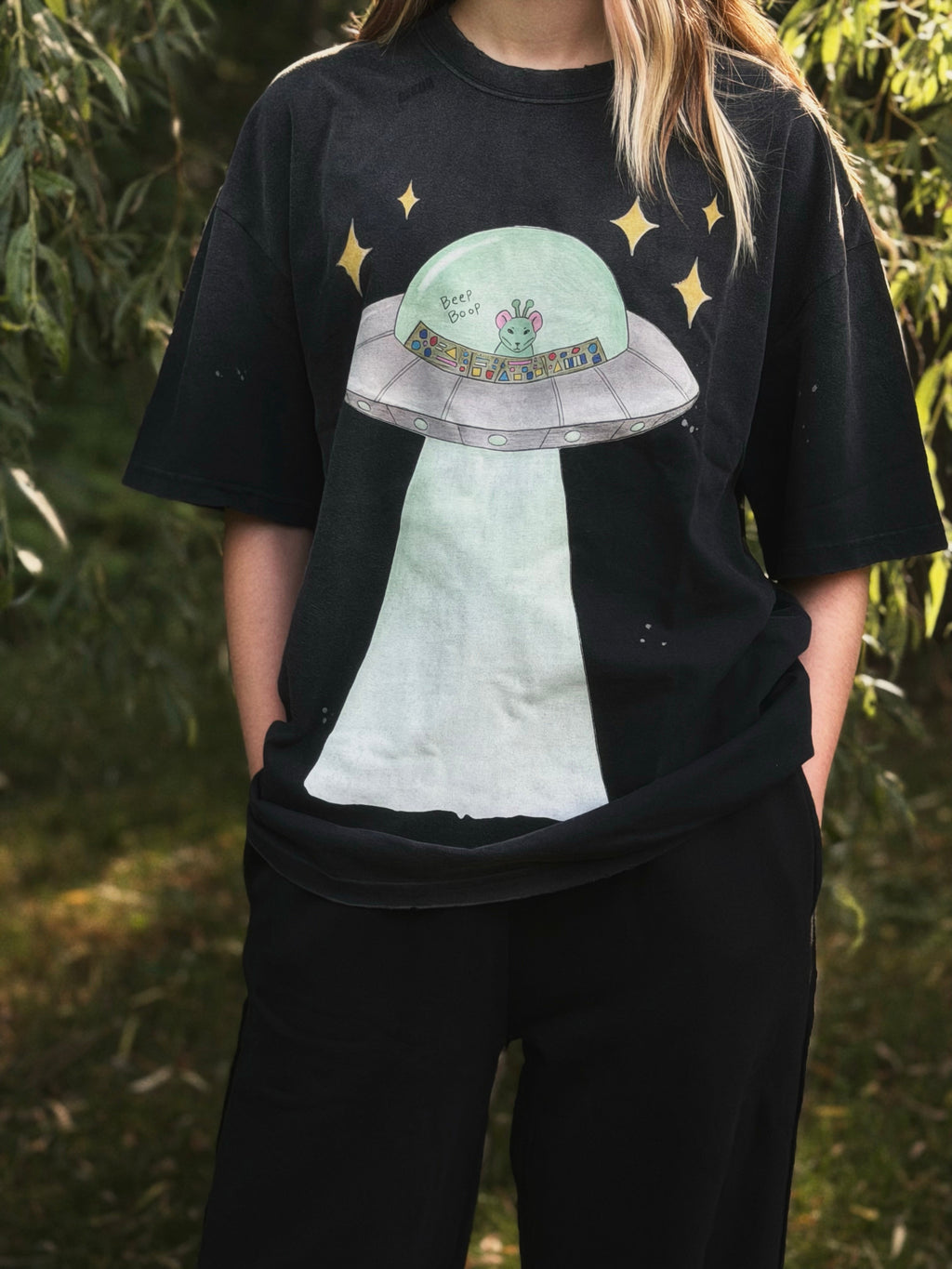Space Rat Star Splatter T-Shirt