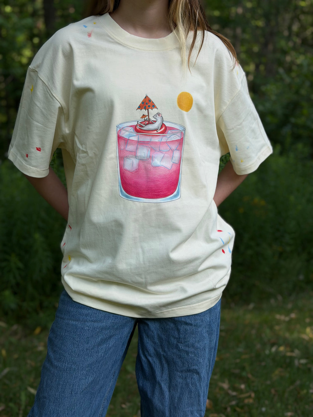 Handing Out Drinks Paint Splatter T-Shirt
