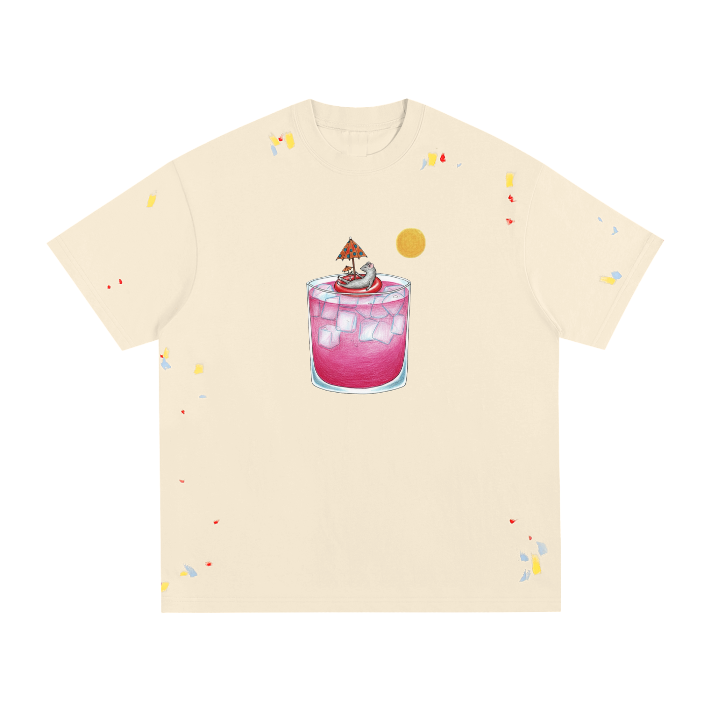 Handing Out Drinks Paint Splatter T-Shirt