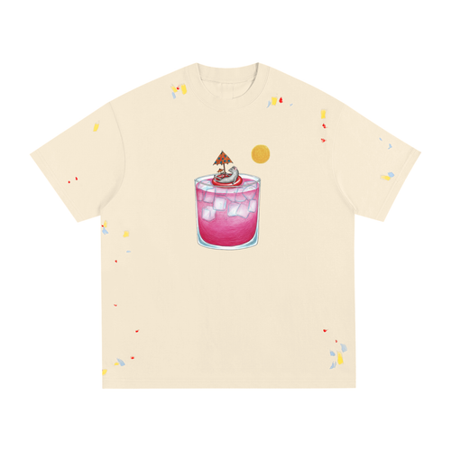 Handing Out Drinks Paint Splatter T-Shirt