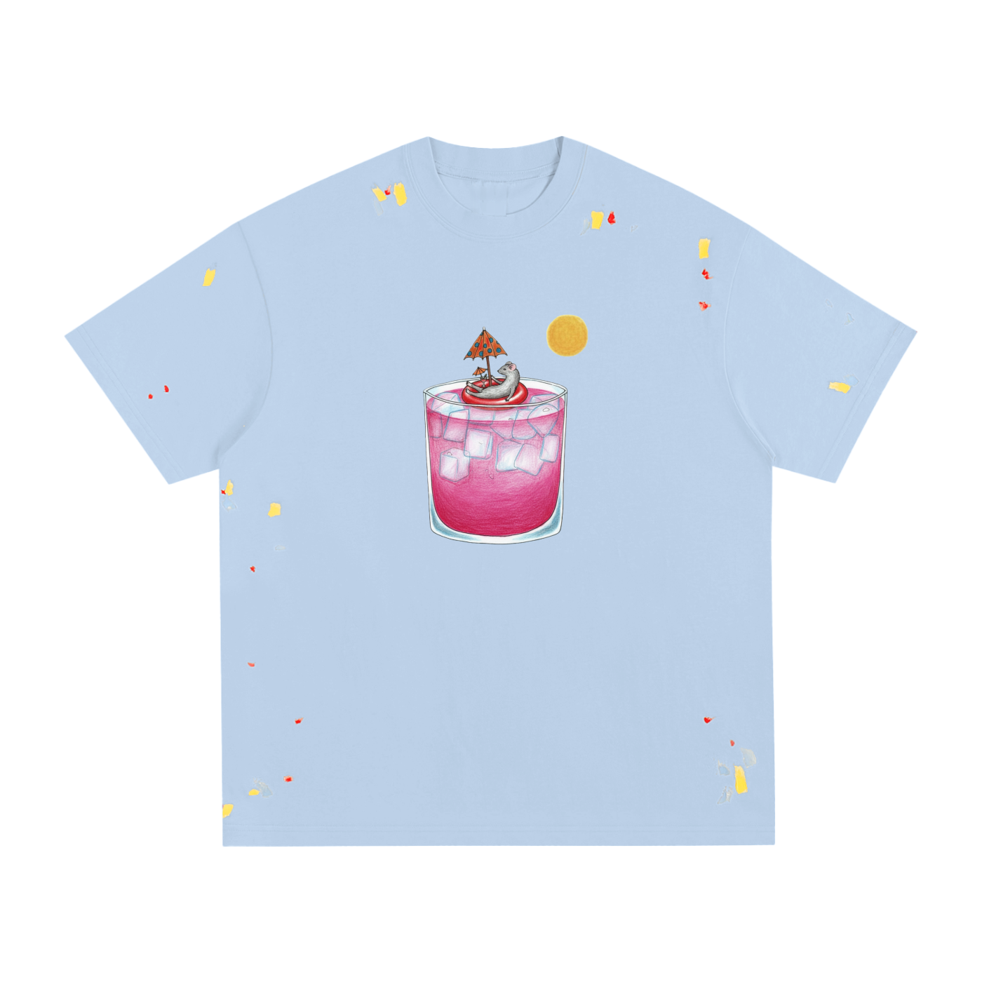 Handing Out Drinks Paint Splatter T-Shirt