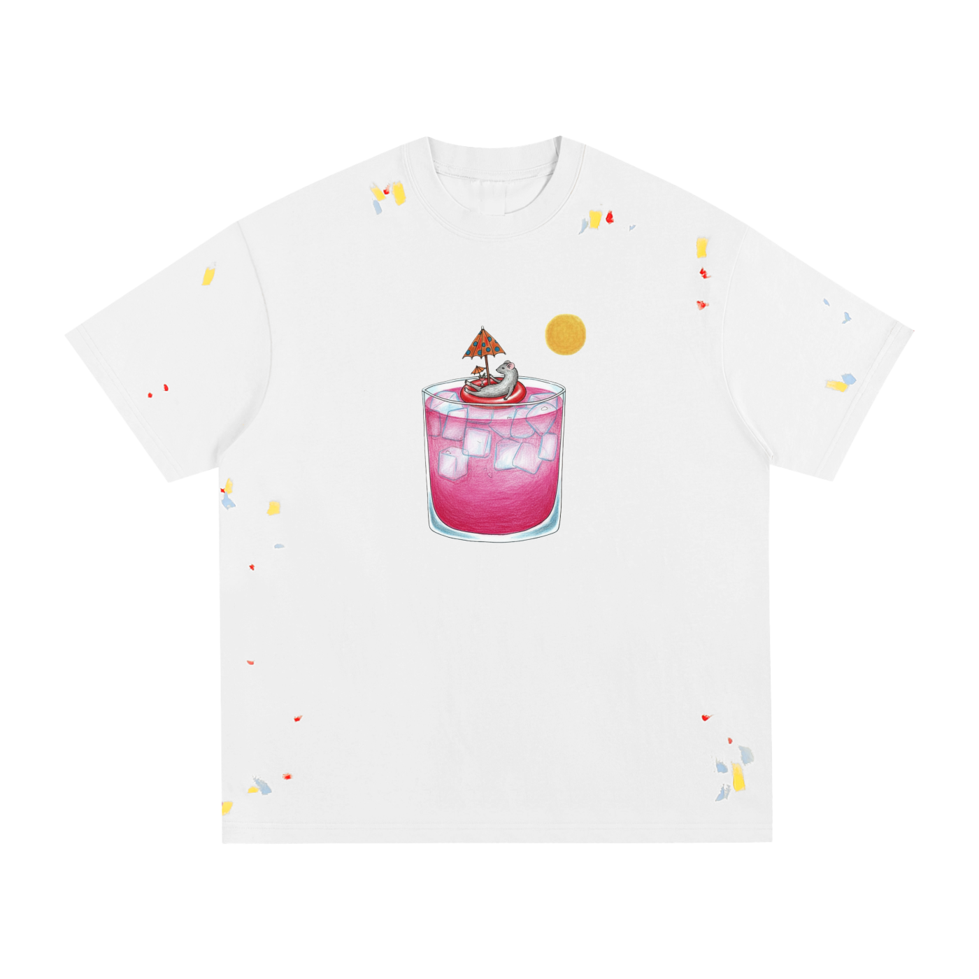Handing Out Drinks Paint Splatter T-Shirt